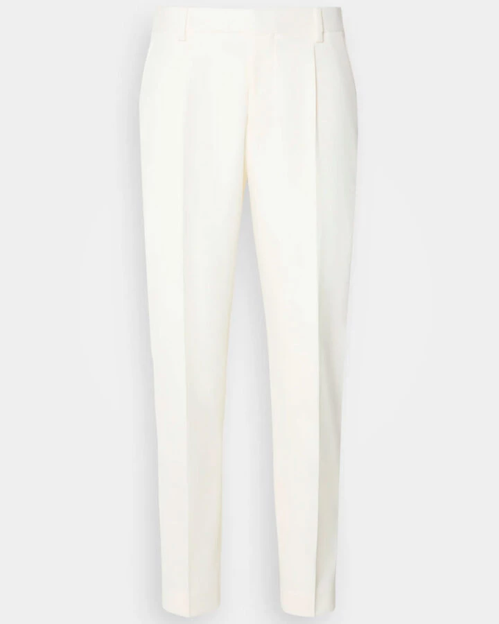 Pantalón blanco con pinzas para hombre de BOSS