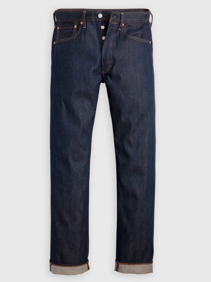 Vaquero oscuro de pernera recta Levi's 501 para hombre, ideal para looks urbanos con jersey granate