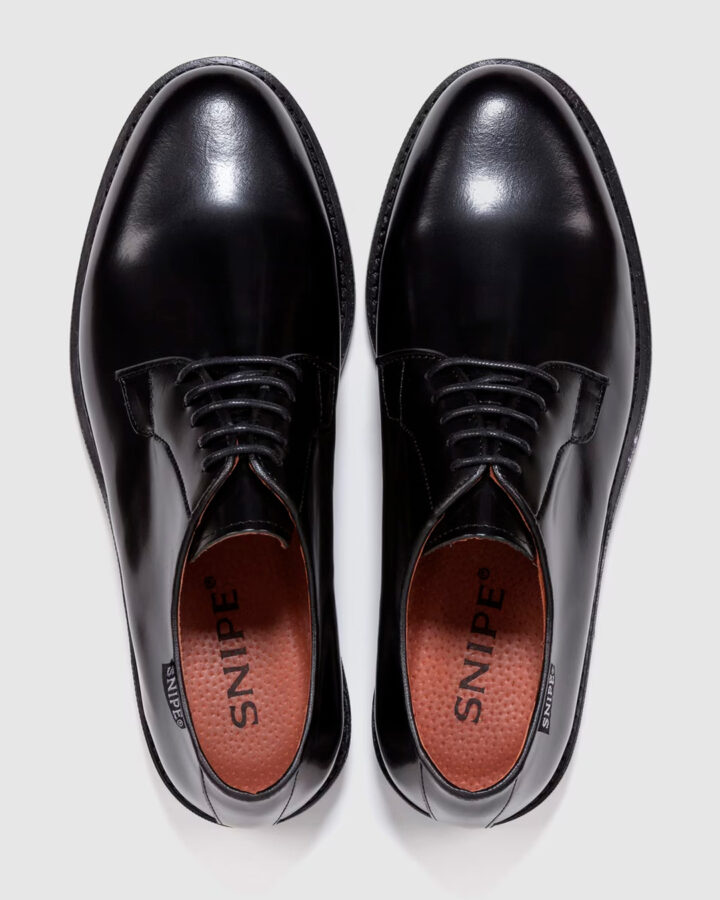 zapatos Bluchers de hombre de Snipe de piel en color negro de la marca Snipe
