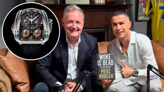 Cristiano Ronaldo luce el Jacob & Co Twin Turbo Furious, valorado en 1,43 millones de dólares, durante su entrevista con Piers Morgan.