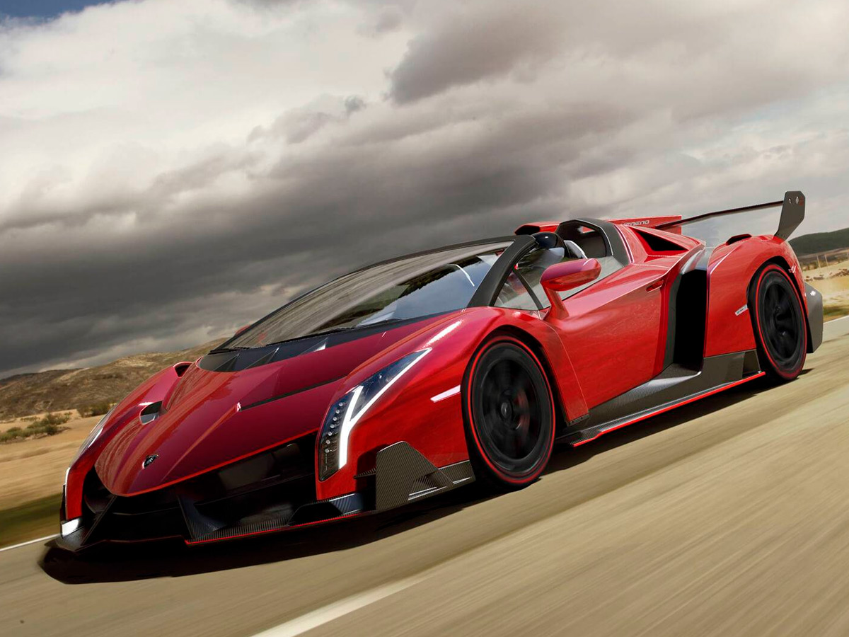 Lamborghini Veneno Roadster rojo