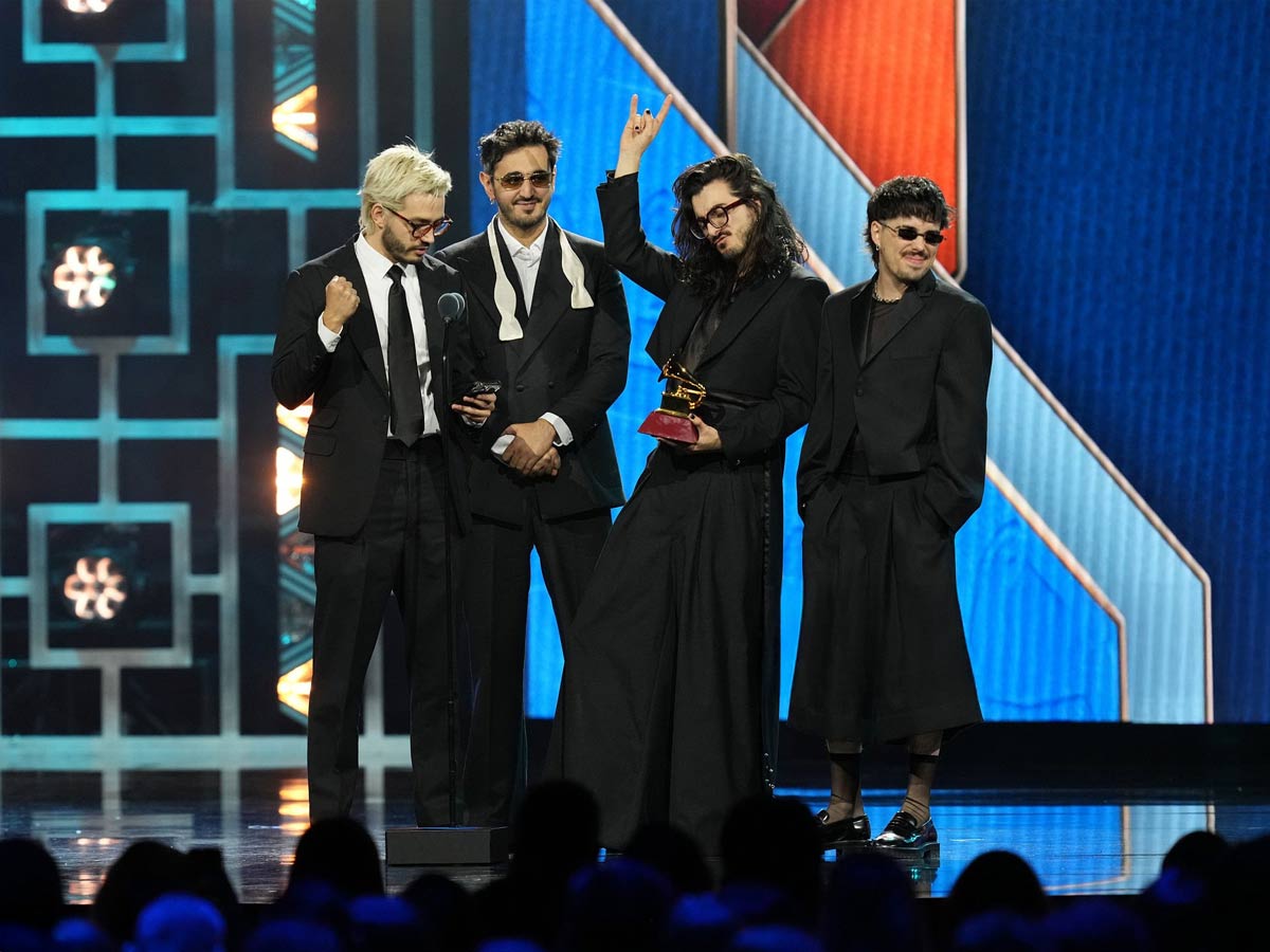 Morat en es escenario de la gala de los Latin Grammy, celebrada el pasado viernes día 14 de noviembre de 2025 en Las Vegas.