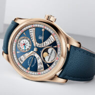 Roger Dubuis rescata sus primeros calibres para crear un reloj único de oro rosa y esfera de nácar edición limitada reloj Roger Dubuis Hommage La Placide en oro rosa sobre fondo blanco