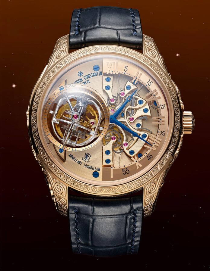 vista frontal del reloj Vacheron Constantin Les Cabinotiers Tourbillon Armilar El Mito de las Pléyades