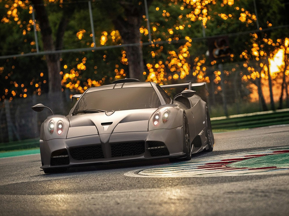 Coche Pagani Huayra Imola en gris metalizado