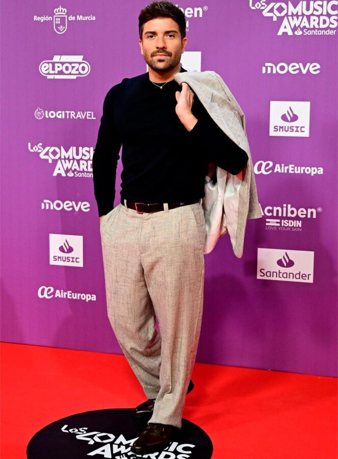 Pablo Alborán en Valencia en el photocall de Los40 Music Awards 2025.