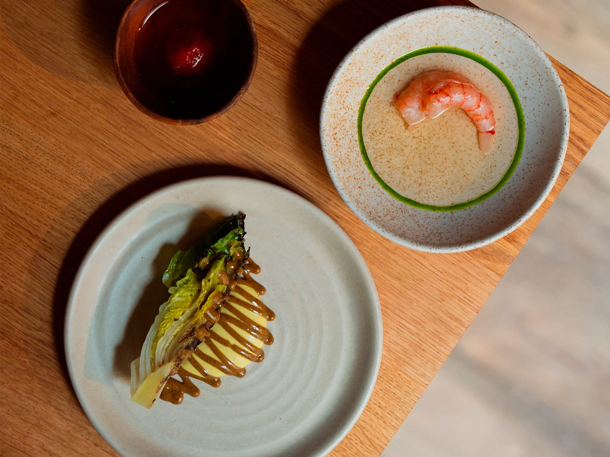 Platos del menú degustación del restaurante de Madrid Chispa Bistró