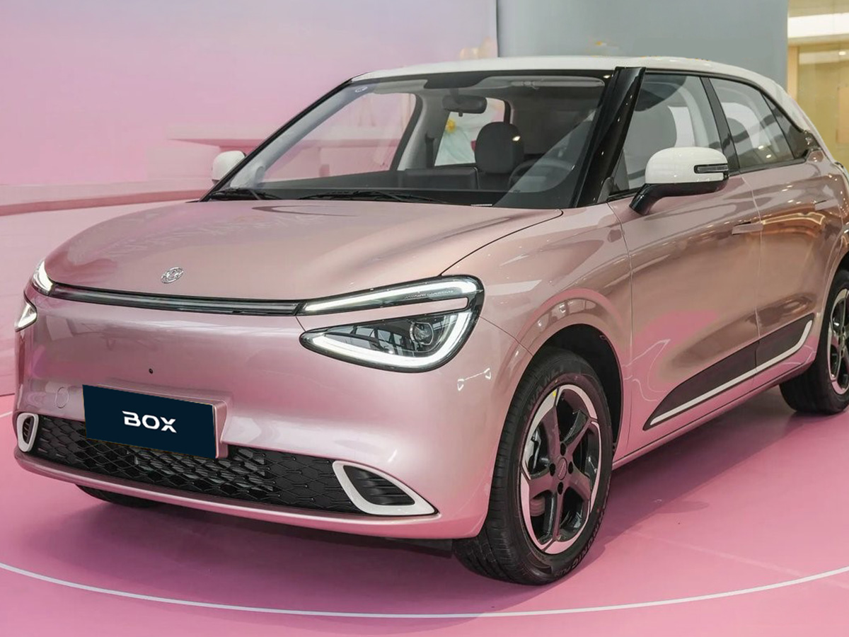 Dongfeng BOX en color Champagne Rosé en un espacio interior rosa