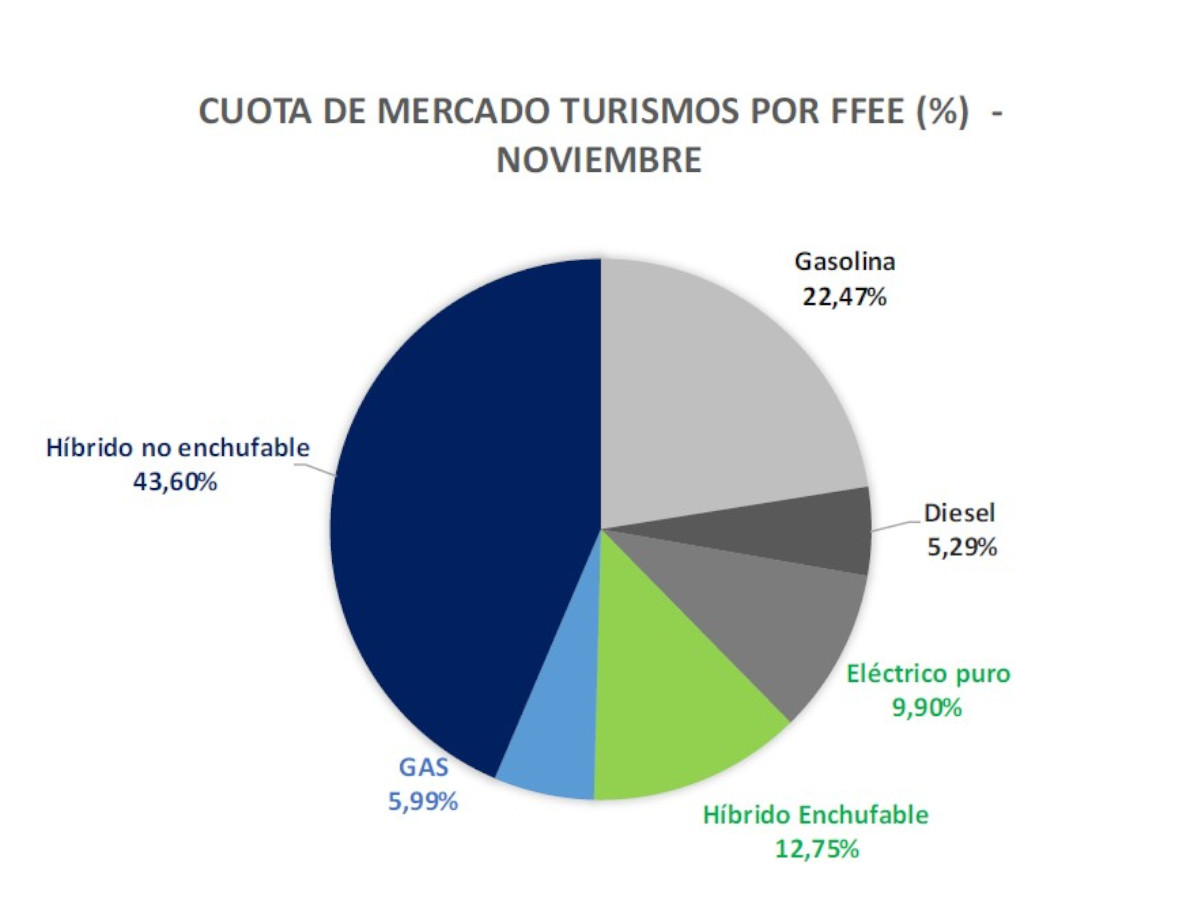 coche eléctrico EV más vendido en España 2025 Cuota de mercado Evs Anfac infografía