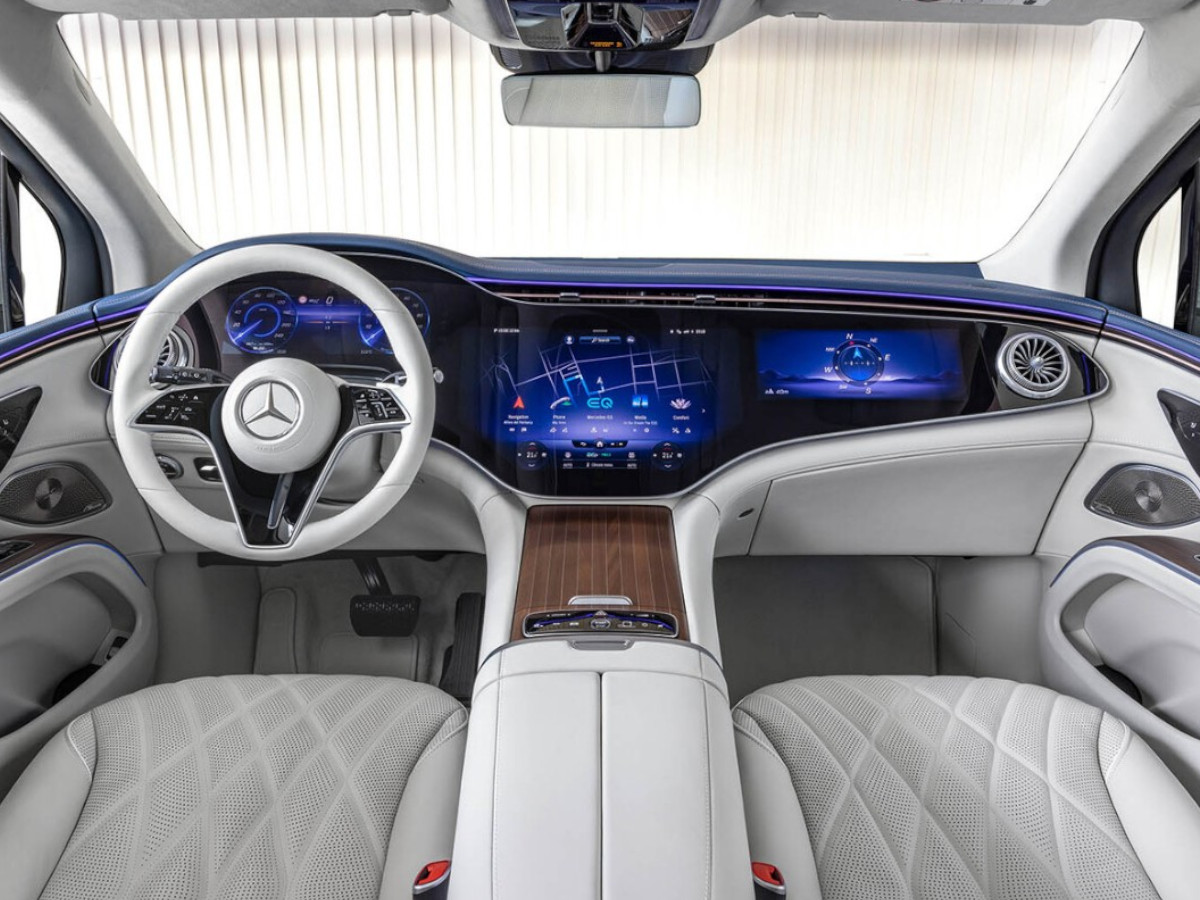 Interior del coche Mercedes EQS 450+