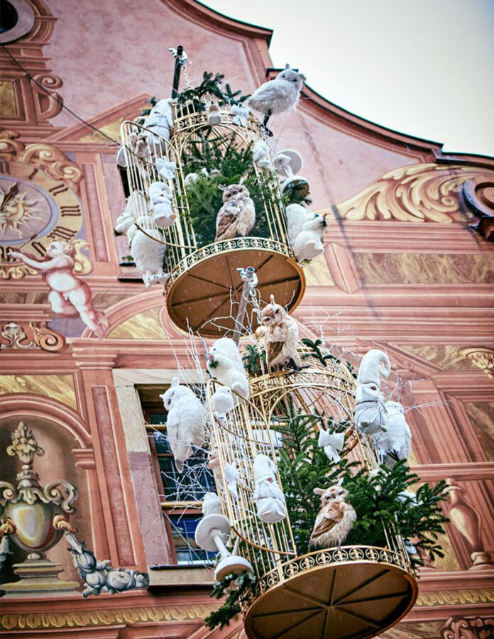 Detalle de la decoración navideña en Estrasburgo durante el crucero por el Rin