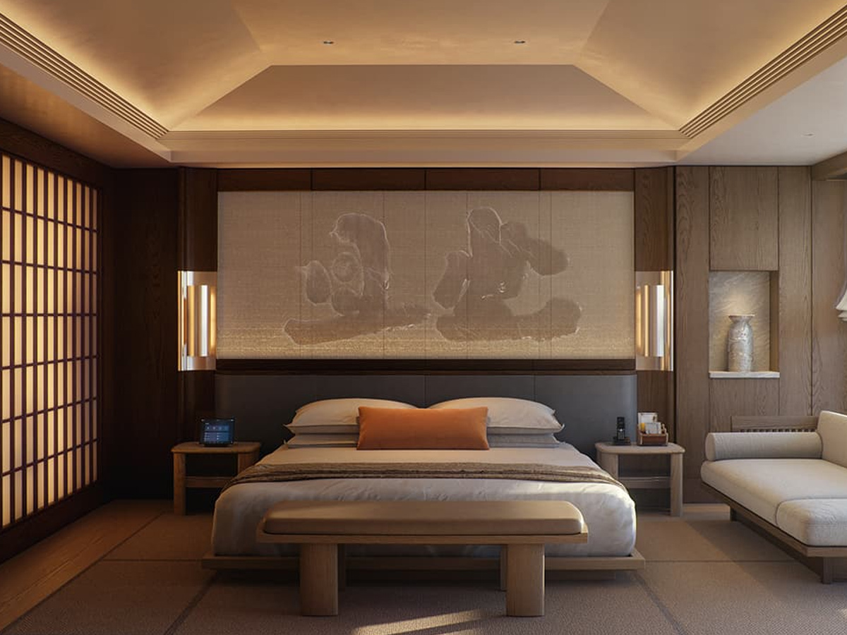 Suite del hotel de lujo Capella Kyoto, en Kioto, Japón.