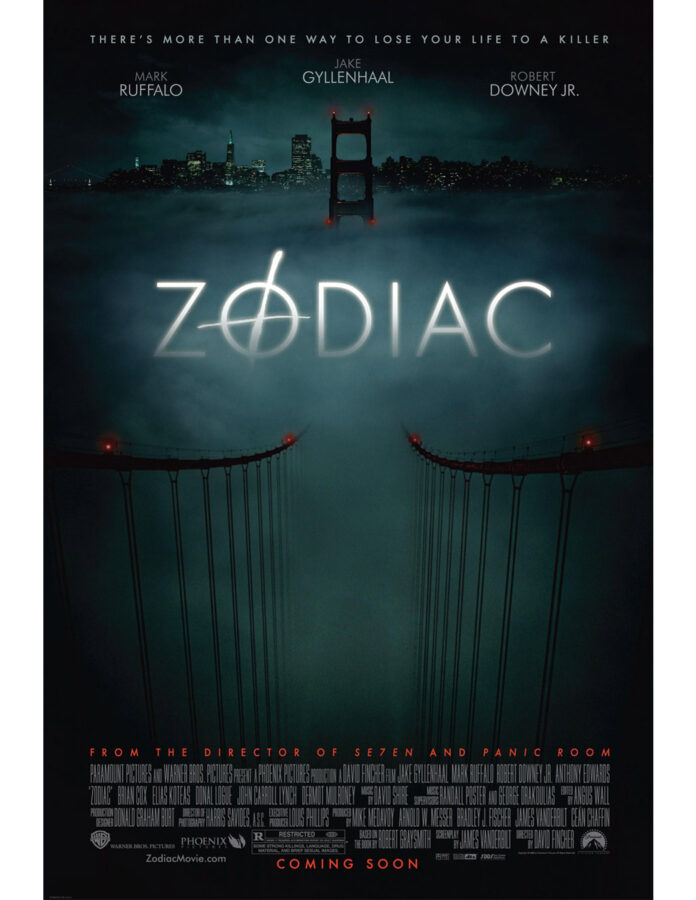 Poster de la película Zodiac (2007) de David Fincher, una de las películas favoritas de Quentin Tarantino.