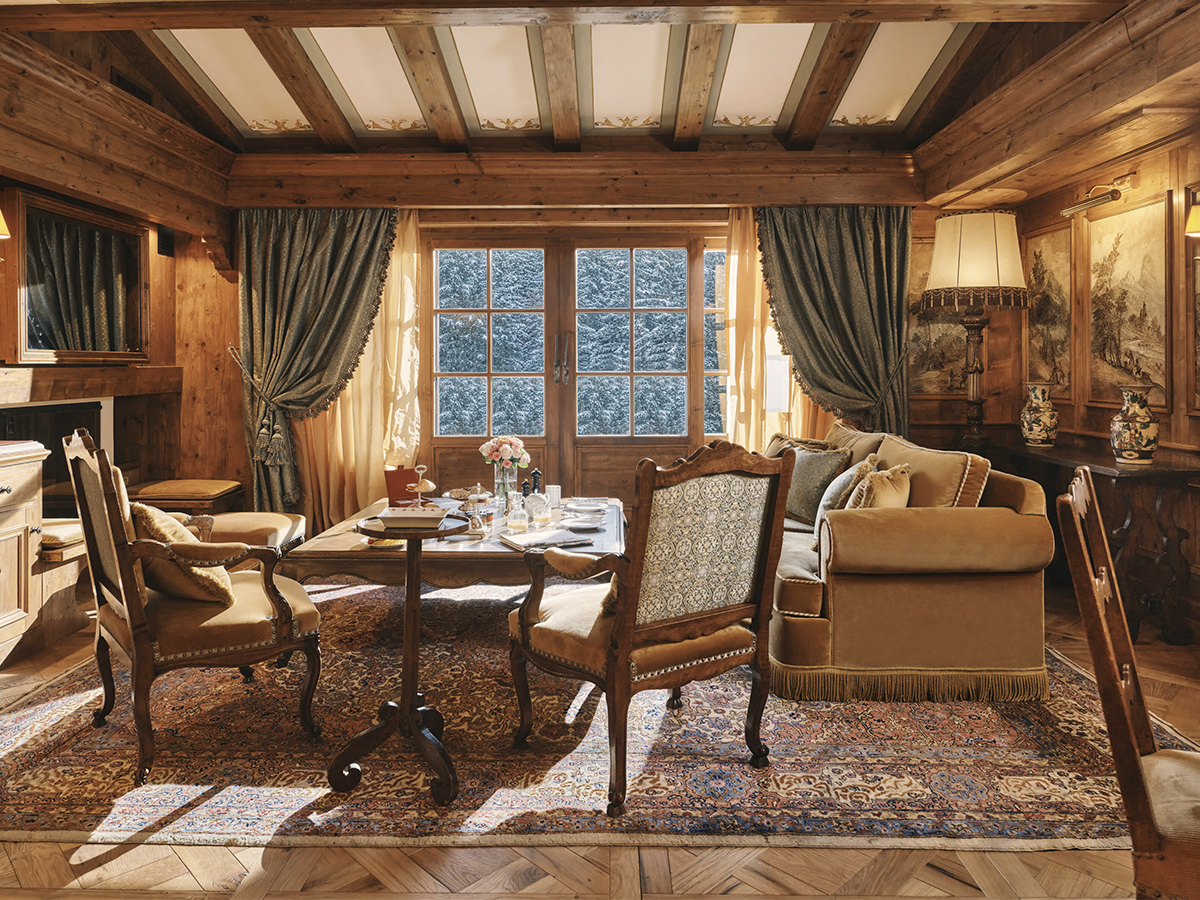 Siute del hotel de esquí de lujo Les Airelles