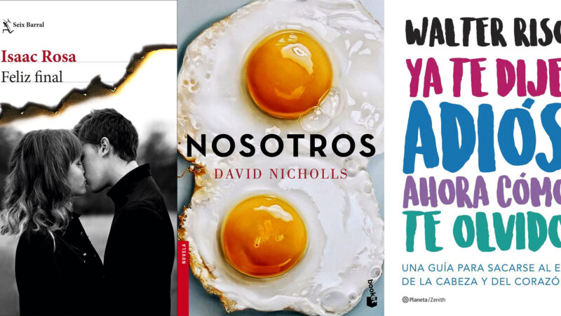 Portada de algunos libros recomendados para cuando terminas una relación