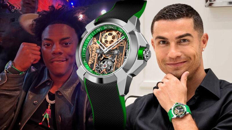 IShowSpeed y Cristiano Ronaldo con el mismo modelo de reloj Jacob & Co Epic X CR7