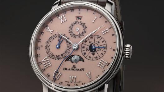 Esfera de esmalte Grand Feu rosa salmón del Blancpain Villeret Calendrier Chinois Traditionnel 2026