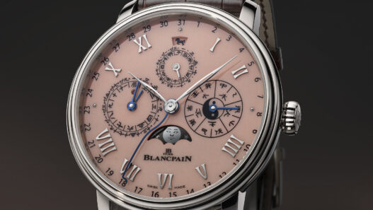 Esfera de esmalte Grand Feu rosa salmón del Blancpain Villeret Calendrier Chinois Traditionnel 2026