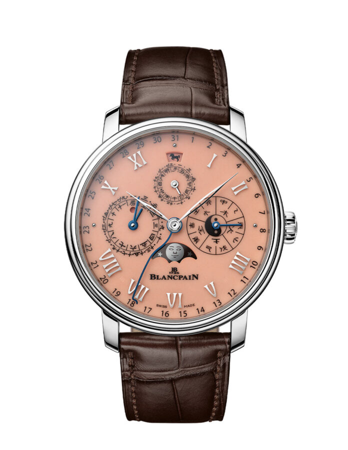 Blancpain Villeret Calendrier Chinois Traditionnel 2026 con correa de piel marrón
