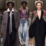 Collage que muestra a 5 modelos desfilando para Dior durante su desfile de otoño 2026 en Paris