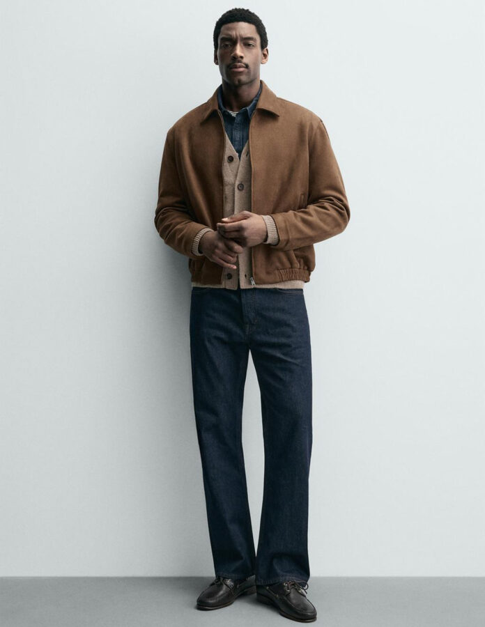 cazadora efecto ante hombre Zara invierno 2026