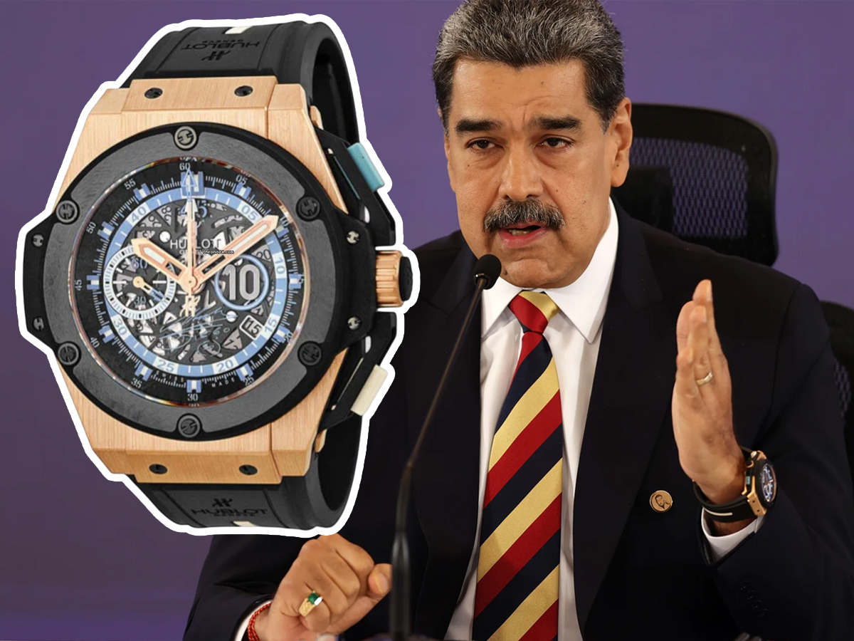 Nicolás Maduro con un Hublot King Power Maradona Skeleton Dial Automatic