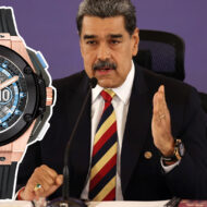 La afición de Nicolás Maduro por la alta relojería: algunos de sus relojes superaban los 68.000 euros Nicolás Maduro en una intervención publica con un reloj Hublot Maradona en la muñeca