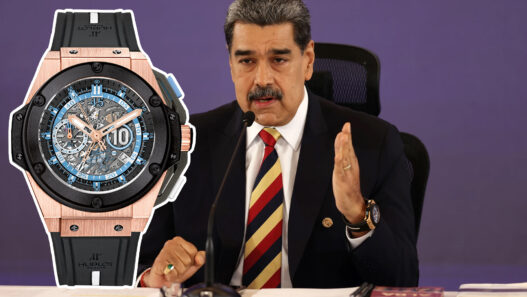 Nicolás Maduro en una intervención publica con un reloj Hublot Maradona en la muñeca