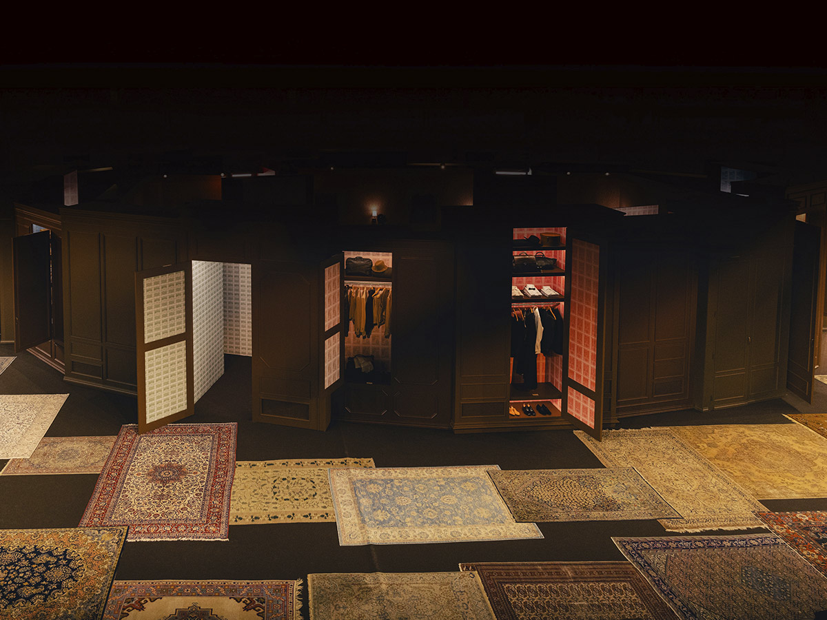 Set del decorado del desfile de Zegna otoño 2026