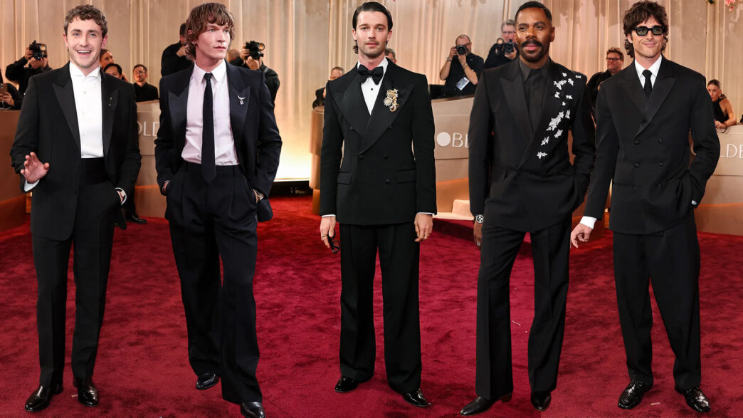 Collage con los actores más elegantes de los Globos de Oro 2026