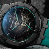 El curioso reloj de acero negro del que solo existen 100 unidades y que los coleccionistas están comprando antes de que llegue a las tiendas reloj Maurice Lacroix Label Noir Aikon Manufacture Skeleton