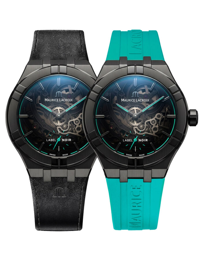 Maurice Lacroix Label Noir Aikon con diferentes correas