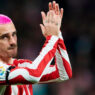 Antoine Griezmann durante un partido de fútbol con el Atlético de Madrid