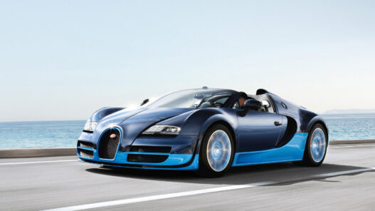 Bugatti Veyron azul y negro