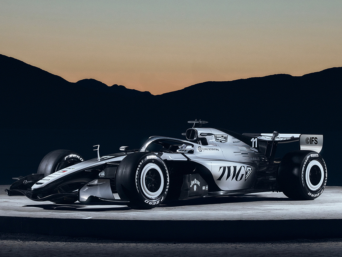 vista del coche Cadillac para la Fórmula 1