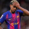Lamine Yamal durante un partido con el FC Barcelona