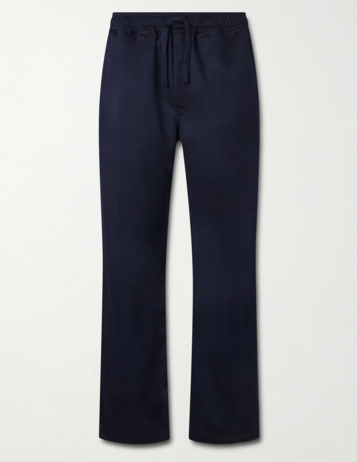 Pantalón recto de cachemira con cordón ajustable Saman Amel