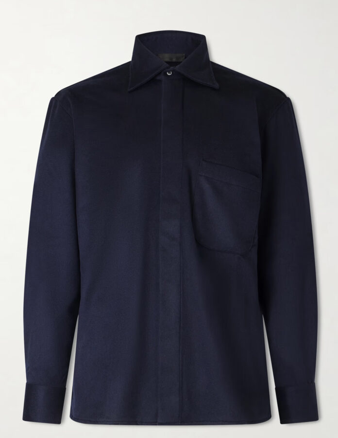 Camisa azul marino de hombre de Saman Amel