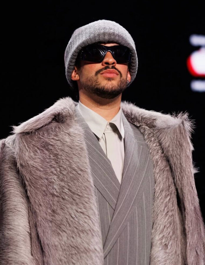 Bad Bunny durante la presentación de su participación en la Super Bowl 2026