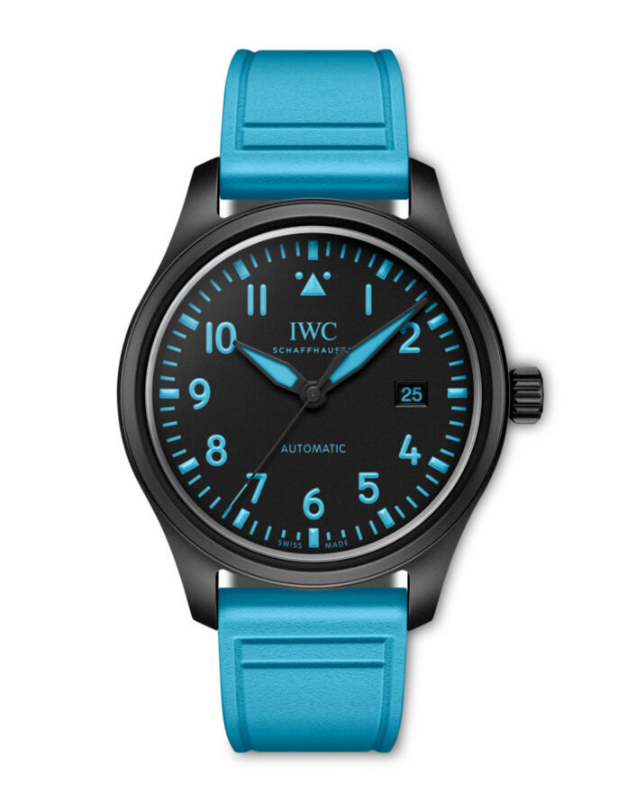 IWC Pilot’s Watch Automatic 41 George Russell Ref. IW328107 con esfera negra y detalles azules
