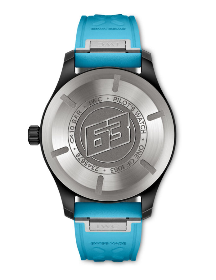 Fondo de caja del IWC Pilot’s Watch Automatic 41 George Russell Ref. IW328107 con grabado 63