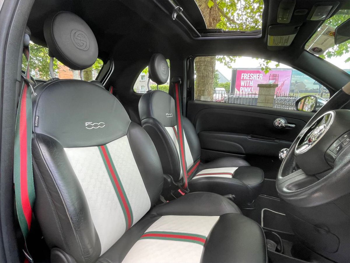 Asientos delanteros del Fiat 500 por Gucci año 2011
