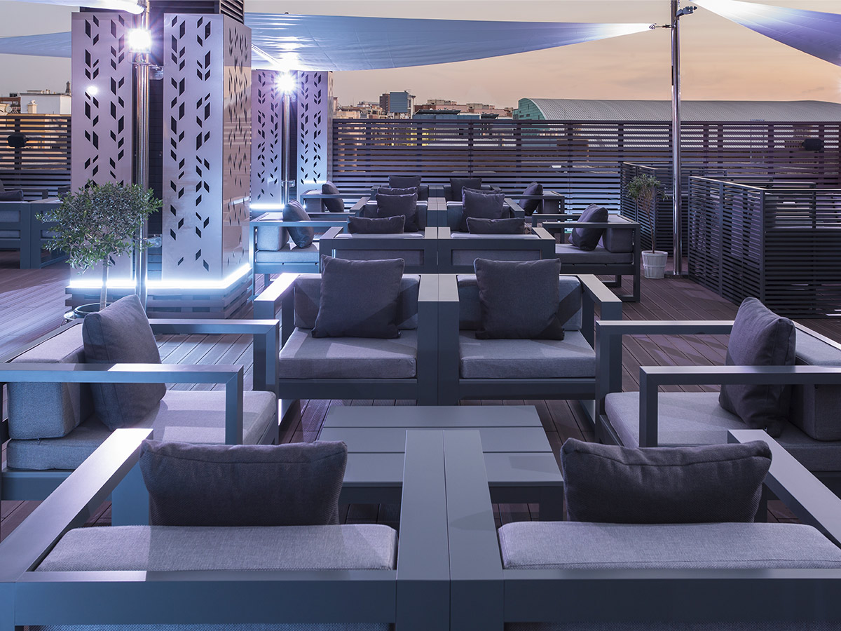 Rooftop del hotel Novotel Madrid Center, en el Barrio de Salamanca