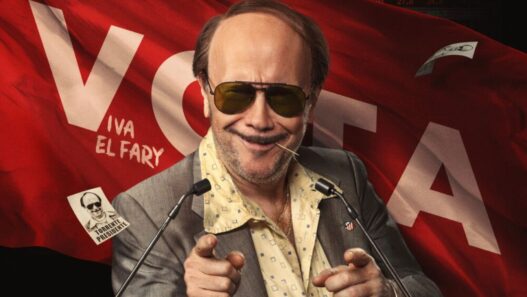 Santiago Segura en un póster promocional de la sexta entrega de Torrente: Torrente Presidente.