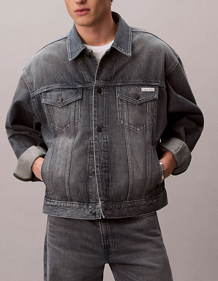 chaqueta denim gris Calvin Klein