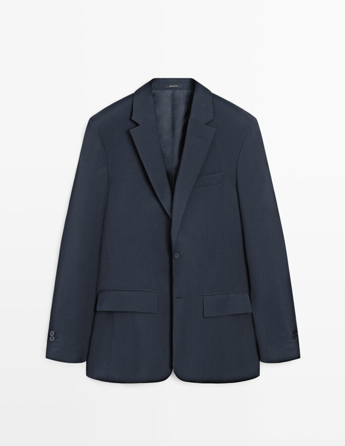 chaqueta azul de Massimo Dutti