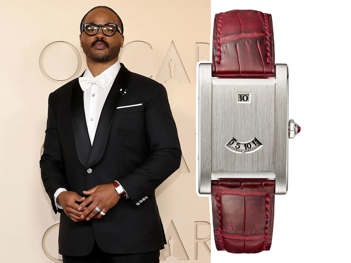 Ryan Coogler, con un Tank à Guichets de Cartier en la alfombra roja de los premios Oscar 2026