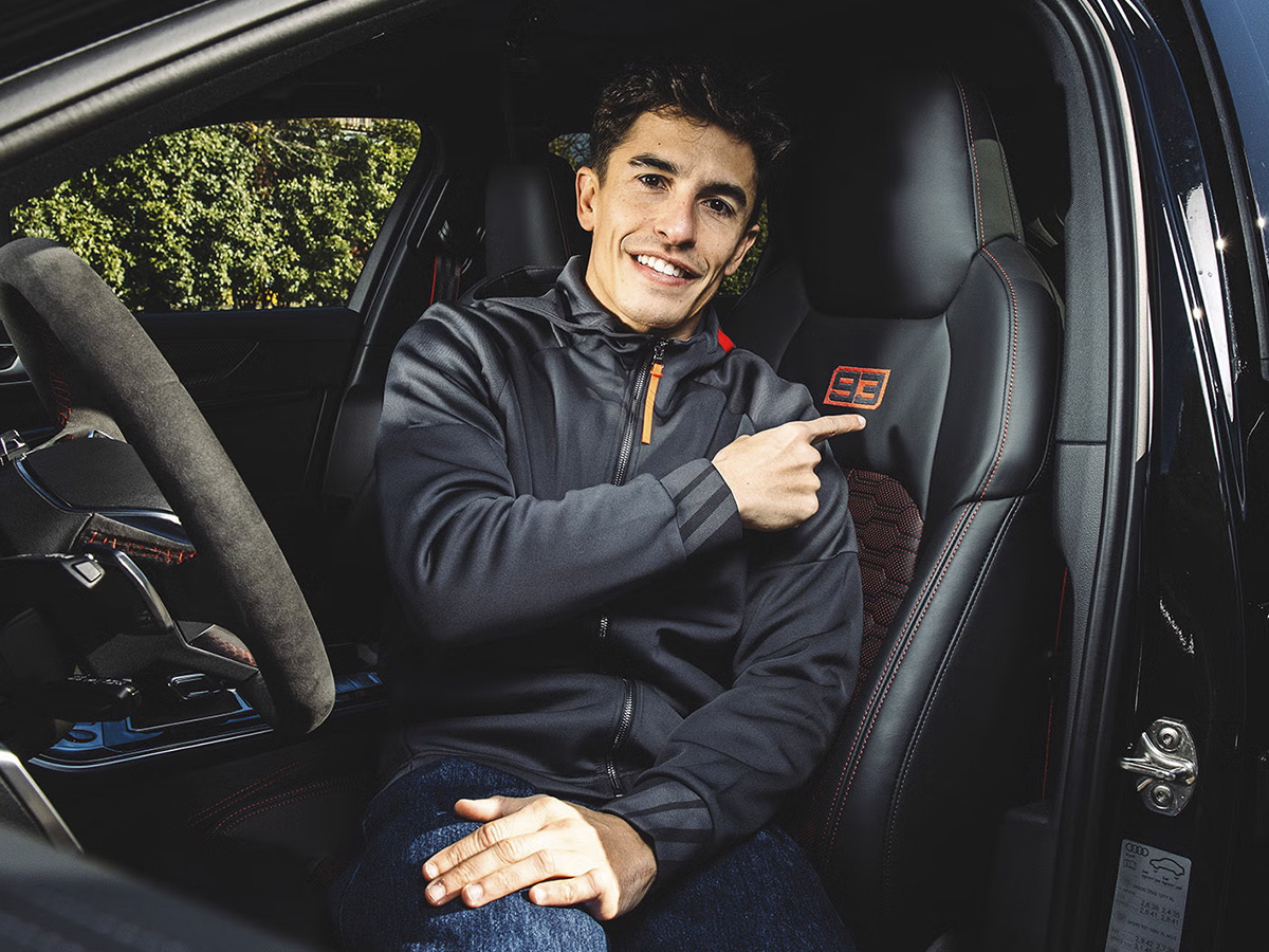 Marc Marquez en un Audi RS6
