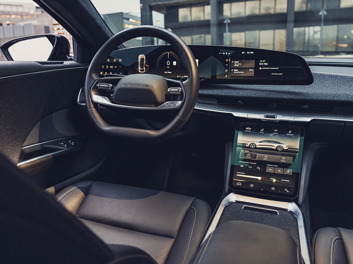 Interior del coche Lucid Air de Lucid Motors