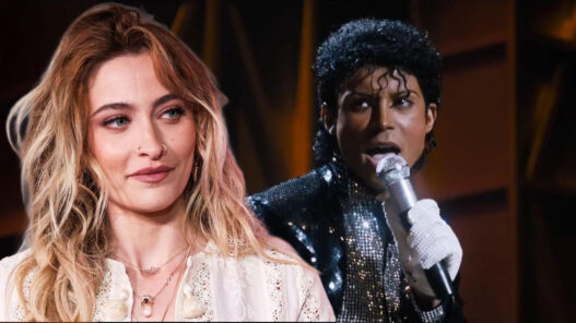 Paris Jackson habla sobre el biopic de su padre Michael Jackson en un collage junto a una imagen del Rey del Pop sobre el escenario